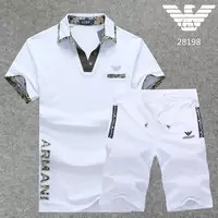 Trainingsanzug mannche courte emporio ea7 mann pas cher lapel buttons all blanc